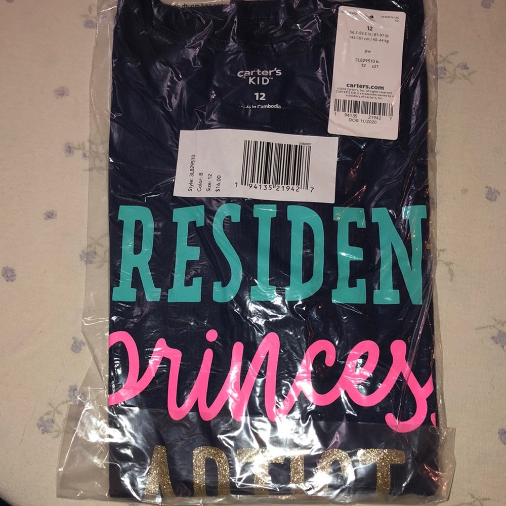 Carters tshirt girl size 12